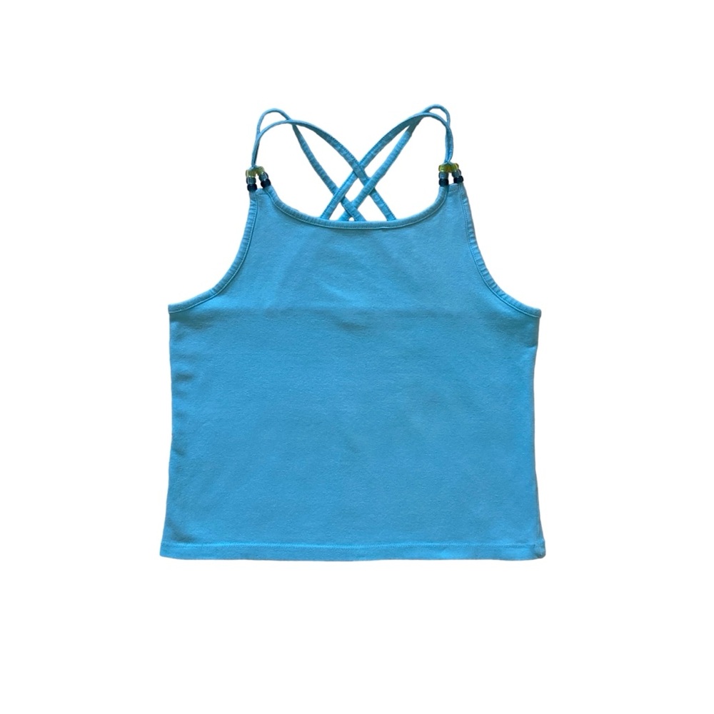 Vintage 2002 Baby Blue Open Back Cami 🦋